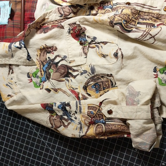 Tasha Polizzi western rodeo button front tab sleeve tunic shirt size XL - Picture 10 of 14